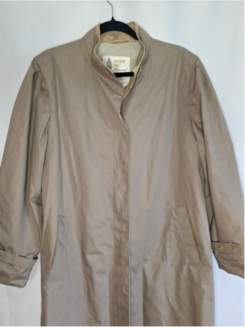 London Fog Beige Trench Coat Size 16 - Picture 2 of 7
